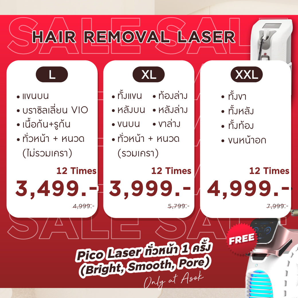 Hair Removal 12 Sessions Available at All Branches Free PICO by Specialist Only Asok