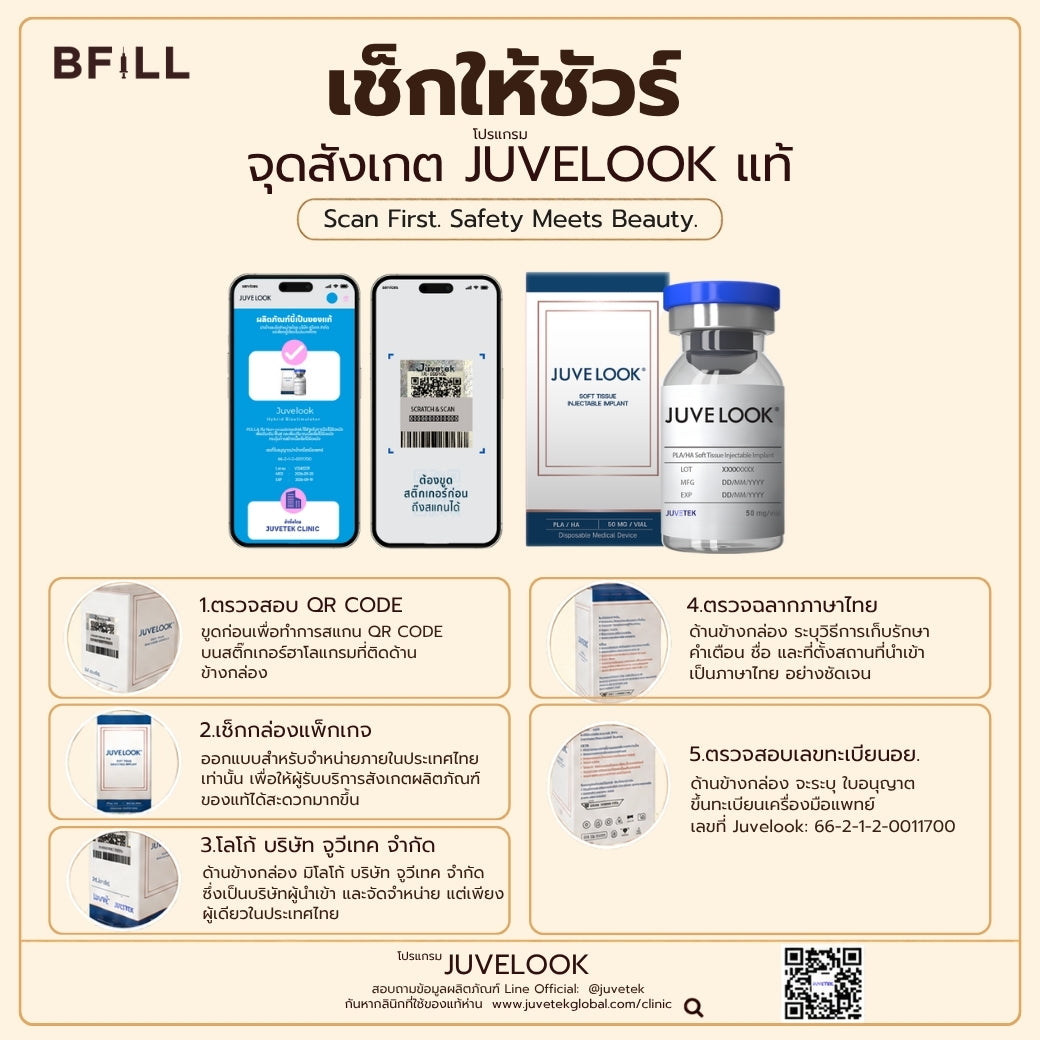 Juvelook项目:Juvelook Skin Booster,不含麻醉药(麻醉药另加200泰铢)