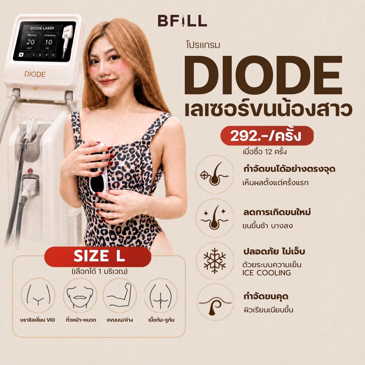 Program Hair Removal Diode Size L Express Queue By Senior Specialist (x2 Package Duration)