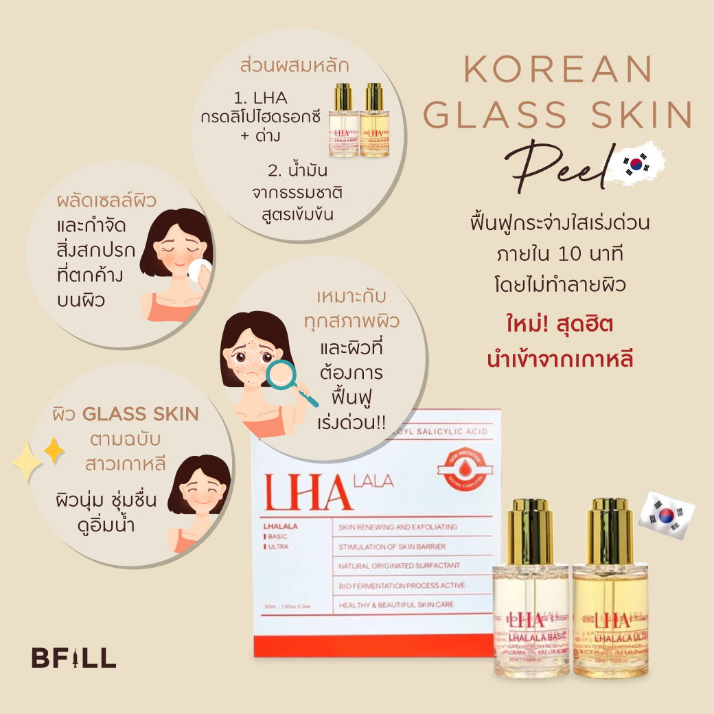 Korean Glass Skin Peel ผลัดเซลล์ผิว ผิวอิ่มฟู ฉ่ำน้ำ เงาเหมือนกระจกภายใน 10 นาที ใหม่จากเกาหลี