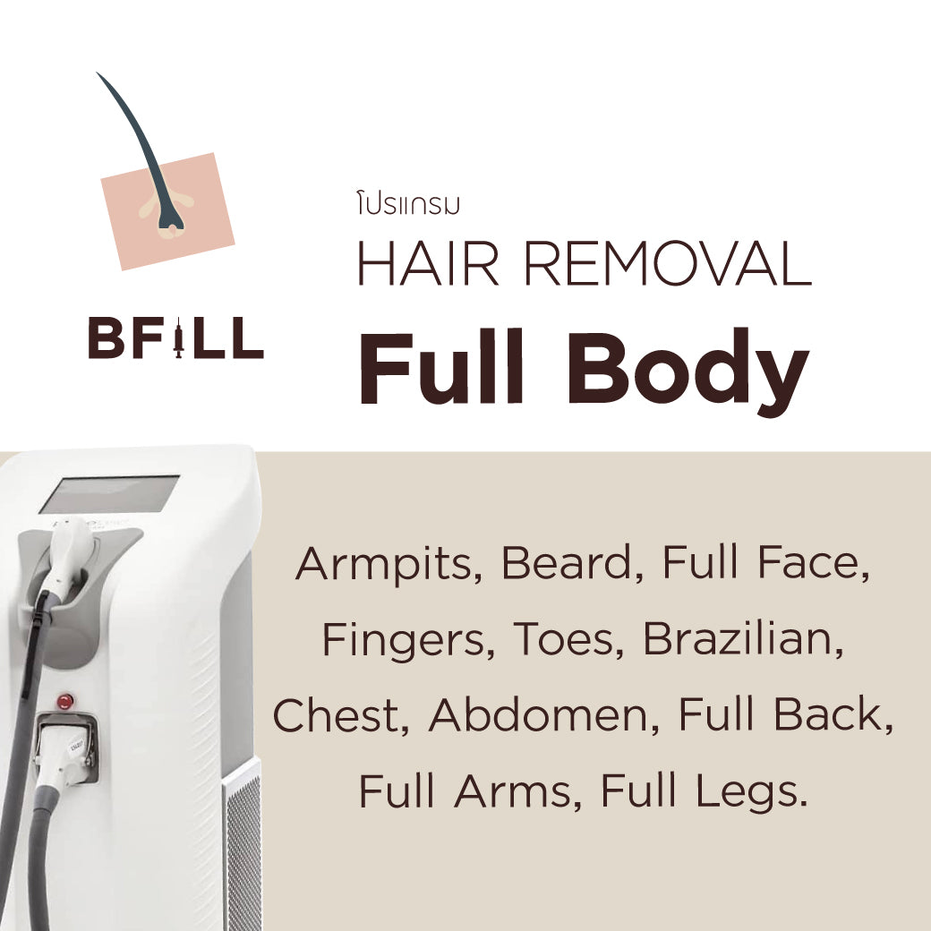 Program Hair Removal Diode Full Body Express Que By Senior Specialist (x2 Package Duration)