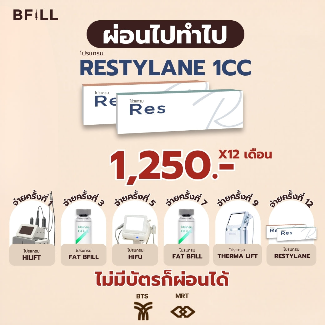 Program FILLER Restylane Installment 12 Months 1250.-/Month By Doctor