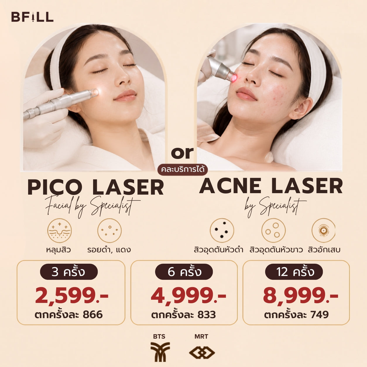 Program Acne Laser ทั่วหน้า or Pico Laser ทั่วหน้า Only Asok  by Specialist